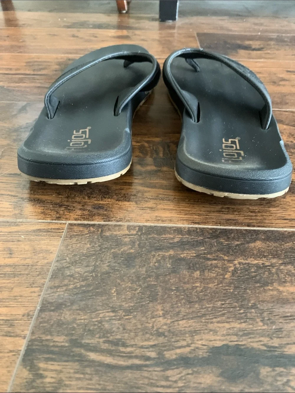 Flojos Black Men's Comfort Flip Flops